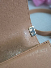 Load image into Gallery viewer, Chanel 21K 2021 Fall/Winter Collection Caramel Brown Caviar shiny champagne GHW Small Le Boy Flap Bag
