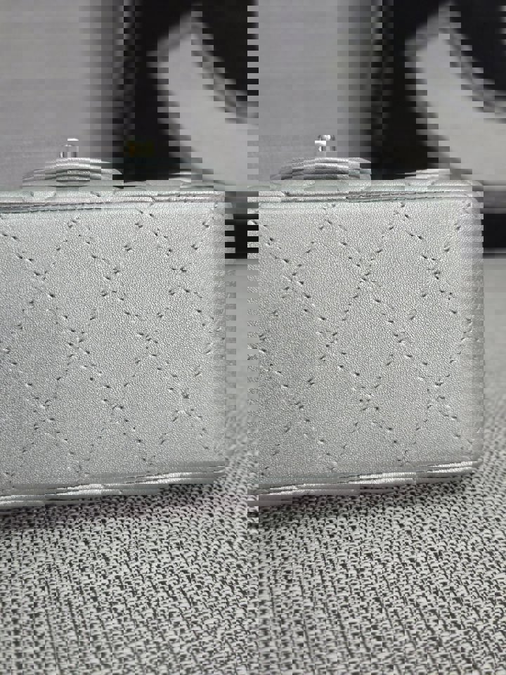 Chanel Series 31 21P 2021 Pre Spring/Summer Collection Iridescent Silver lambskin SHW Square Mini Flap Bag