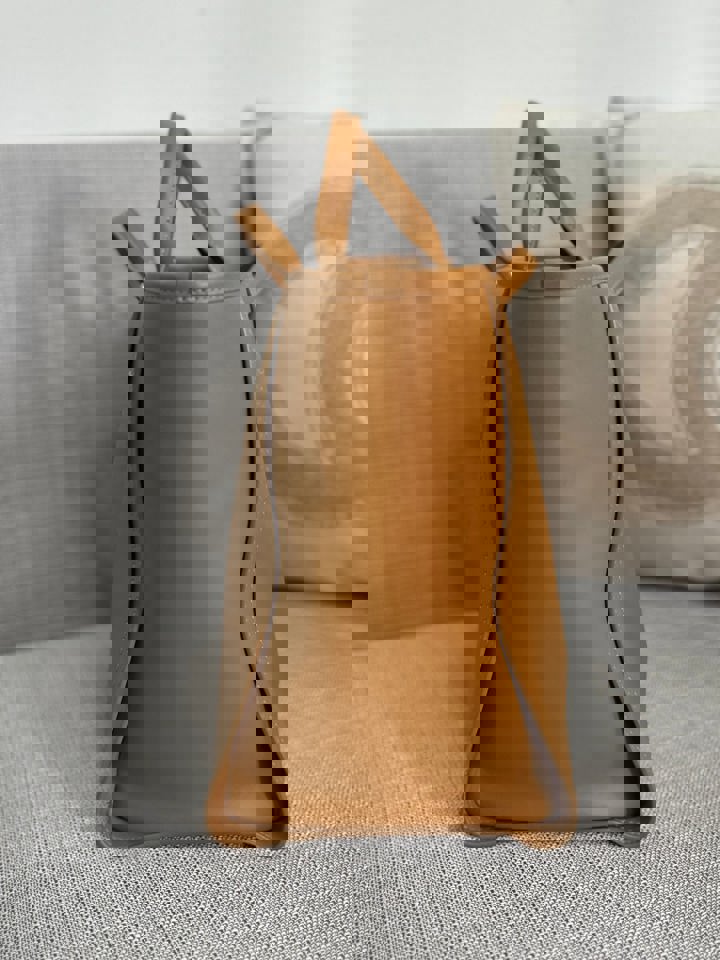 Chanel series 31 21S 2021 Spring/Summer collection Caramel Calf skin aged GHW Medium/Large Deauville Tote Bag with Top handle