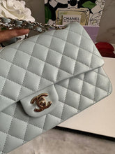 Load image into Gallery viewer, Chanel 22P Blue Caviar LGHW Medium ML Timeless Classic Double Flap Bag
