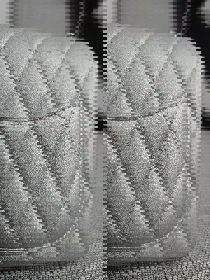 Chanel Series 31 21P 2021 Pre Spring/Summer Collection Iridescent Silver lambskin SHW Square Mini Flap Bag