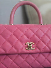 Load image into Gallery viewer, Chanel series 31 21P 2021 Pre Spring/Summer Collection Pink Caviar Coco Handle Flap Bag with Top Handle and Detachable Strap size Small
