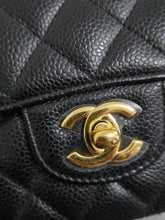 Load image into Gallery viewer, Chanel series 19 2014 Black Caviar GHW Medium ML Timeless Classic Double Flap Bag
