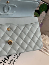 Load image into Gallery viewer, Chanel 22P Blue Caviar LGHW Medium ML Timeless Classic Double Flap Bag
