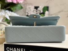 Load image into Gallery viewer, Chanel 22P Blue Caviar LGHW Medium ML Timeless Classic Double Flap Bag
