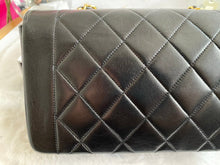 Load image into Gallery viewer, Chanel series 3 Black Lambskin 24K GHW Small Diana Flap Bag
