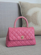 Load image into Gallery viewer, Chanel series 31 21P 2021 Pre Spring/Summer Collection Pink Caviar Coco Handle Flap Bag with Top Handle and Detachable Strap size Small
