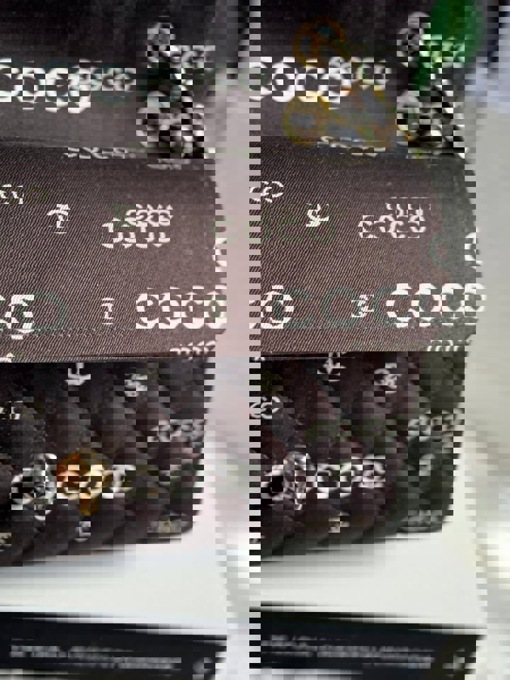 Chanel series 7 2002/2003 Black Canvas Quilted COCO Medium Classic Flap Light Gold Hardware