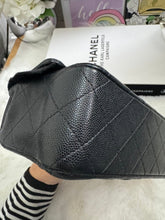 Load image into Gallery viewer, Chanel series 24 17B 2017 Fall/Winter Collection Black caviar LGHW Mini Rectangular Flap Bag with Burgundy Leather lining

