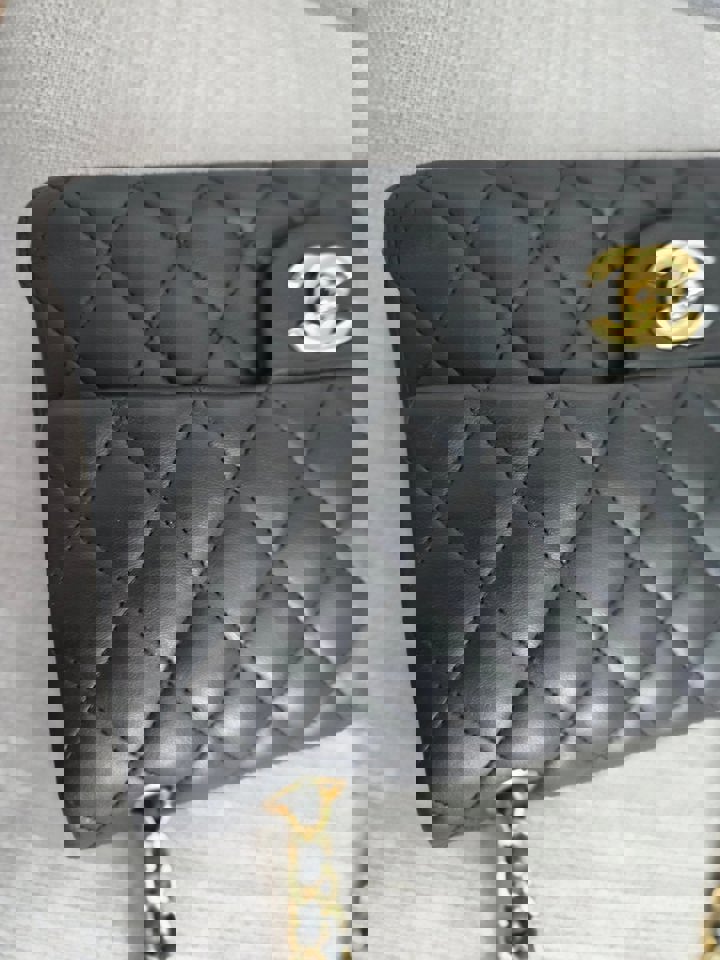 Chanel series 16 2012 Black Lambskin Medium ML Timeless Classic Double Flap Bag with GHW