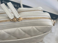 Load image into Gallery viewer, Chanel 22C White Calfskin GHW Small Camera Case Bag with Adjustable Strap
