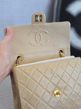 Load image into Gallery viewer, Chanel series 1 Beige Lambskin 24K GHW Vintage Mini Flap Bag
