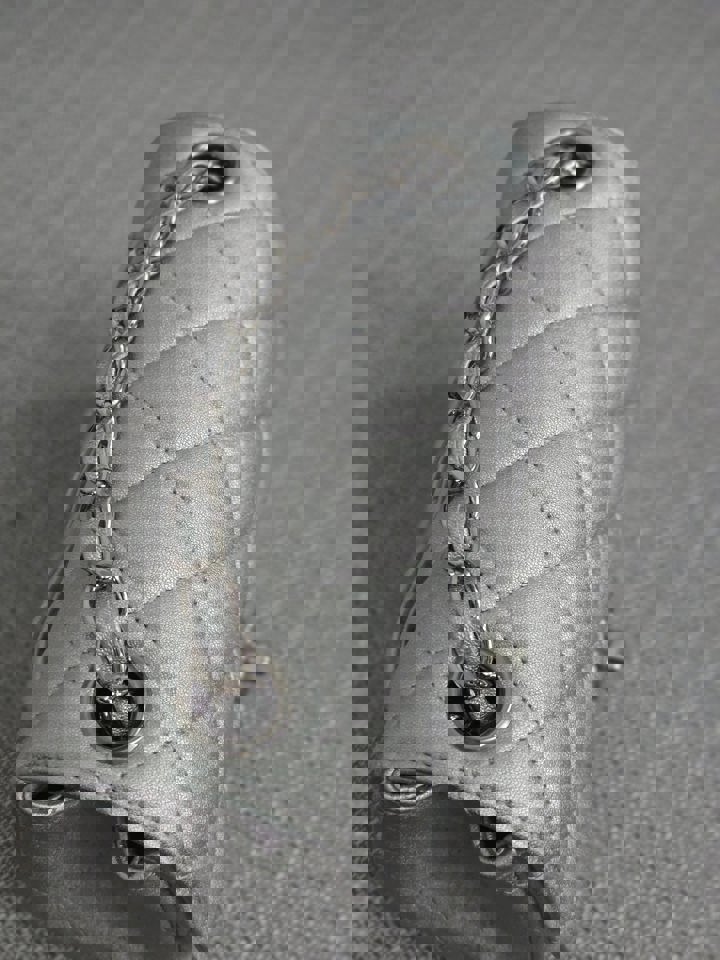 Chanel Series 31 21P 2021 Pre Spring/Summer Collection Iridescent Silver lambskin SHW Square Mini Flap Bag