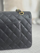 Load image into Gallery viewer, Chanel series 16 circa 2012 Black Caviar 11.12 Medium ML Timeless Classic Double Flap Bag with GHW
