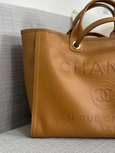 Load image into Gallery viewer, Chanel series 31 21S 2021 Spring/Summer collection Caramel Calf skin aged GHW Medium/Large Deauville Tote Bag with Top handle
