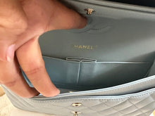 Load image into Gallery viewer, Chanel 22P Blue Caviar LGHW Medium ML Timeless Classic Double Flap Bag
