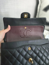 Load image into Gallery viewer, Chanel series 16 2012 Black Lambskin Medium ML Timeless Classic Double Flap Bag with GHW
