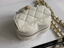Load image into Gallery viewer, Chanel 22S White Lambskin LGHW Heart Belt bag
