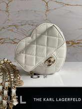Load image into Gallery viewer, Chanel 22S White Lambskin LGHW Heart Belt bag
