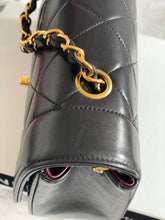Load image into Gallery viewer, Chanel series 3 Black Lambskin 24K GHW Small Diana Flap Bag
