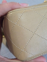 Load image into Gallery viewer, Chanel series 1 Beige Lambskin 24K GHW Vintage Mini Flap Bag
