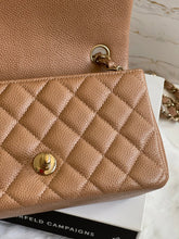 Load image into Gallery viewer, Chanel series 25 18S Collection Pearly Dark Beige Caviar Champagne Gold Hardware Mini Rectangular Flap Bag
