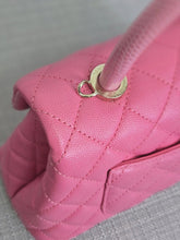Load image into Gallery viewer, Chanel series 31 21P 2021 Pre Spring/Summer Collection Pink Caviar Coco Handle Flap Bag with Top Handle and Detachable Strap size Small
