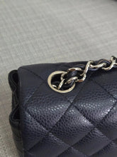 Load image into Gallery viewer, Chanel series 18 14C 2014 Cruise Collection Navy Caviar SHW Classsic Mini Rectangular Flap Bag
