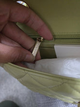 Load image into Gallery viewer, Chanel 23C 2022/2023 Cruise Collection Pastel Lime Green Lambskin Mini Rectangular Flap Bag with Champagne GHW
