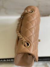 Load image into Gallery viewer, Chanel series 25 18S Collection Pearly Dark Beige Caviar Champagne Gold Hardware Mini Rectangular Flap Bag
