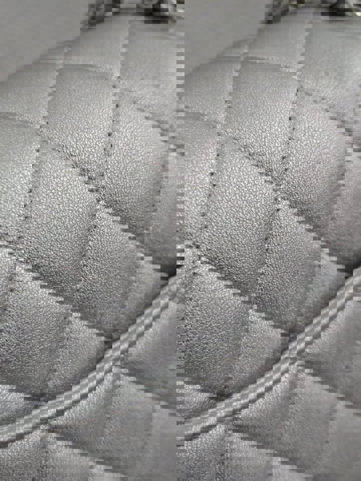 Chanel Series 31 21P 2021 Pre Spring/Summer Collection Iridescent Silver lambskin SHW Square Mini Flap Bag