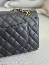 Load image into Gallery viewer, Chanel series 16 2012 Black Lambskin Medium ML Timeless Classic Double Flap Bag with GHW
