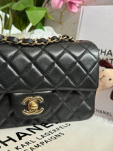 Load image into Gallery viewer, Chanel Series 30 (2021) Black Lambskin LGHW Mini Rectangular flap bag

