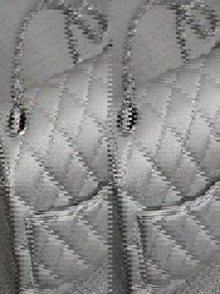 Chanel Series 31 21P 2021 Pre Spring/Summer Collection Iridescent Silver lambskin SHW Square Mini Flap Bag