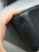 Load image into Gallery viewer, Chanel series 19 2014 Black Caviar GHW Medium ML Timeless Classic Double Flap Bag
