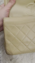 Load and play video in Gallery viewer, Chanel series 1 Beige Lambskin 24K GHW Small classic double flap bag
