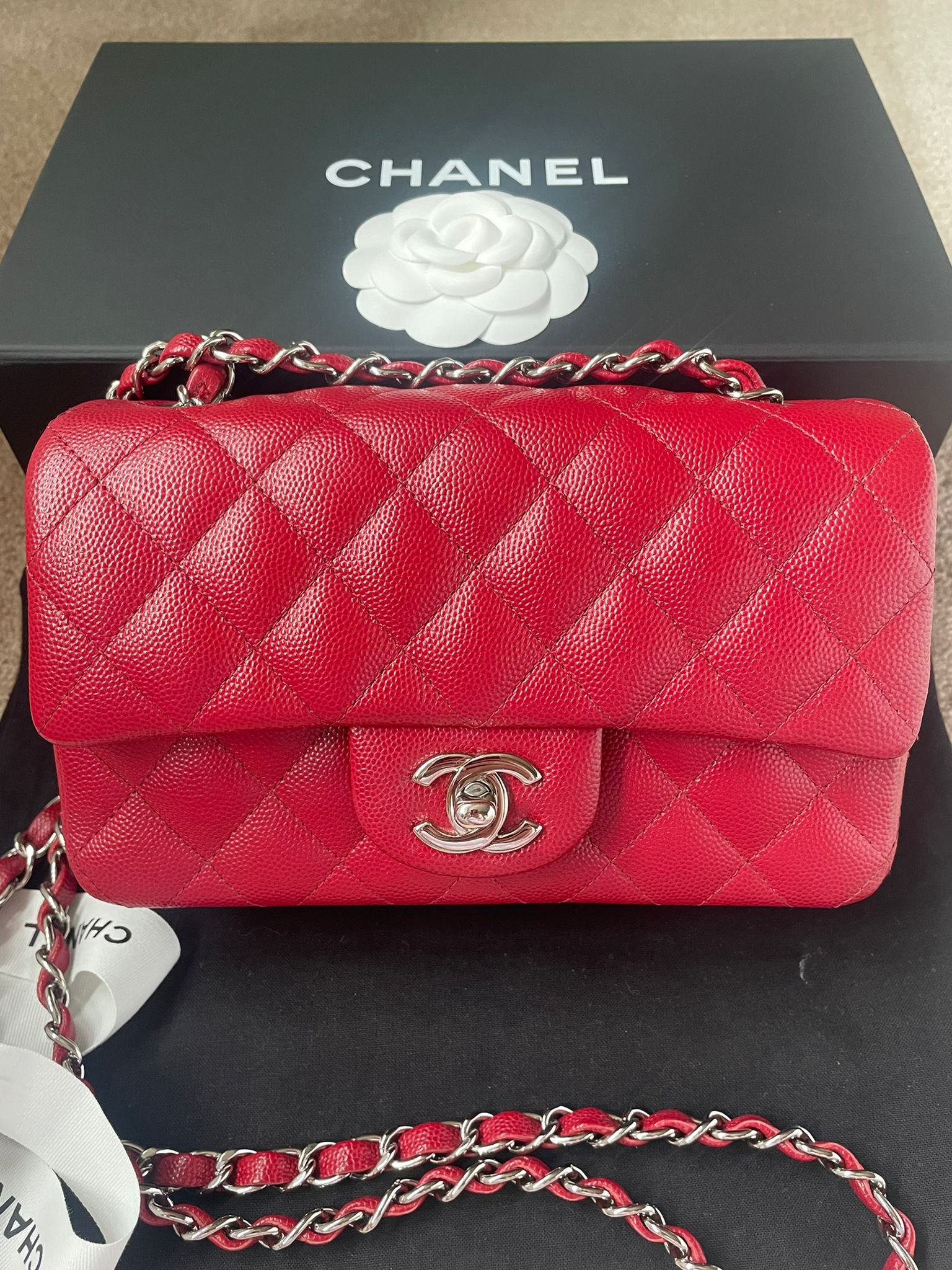 Chanel red rectangular mini Outlet