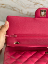 Load image into Gallery viewer, Chanel 21A Dark Pink/Raspberry Pink Caviar LGHW Medium ML Double flap Timeless Classic Bag
