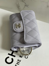 Load image into Gallery viewer, Chanel 21K Purple Lilac Caviar SHW 4 Keys Card Holder
