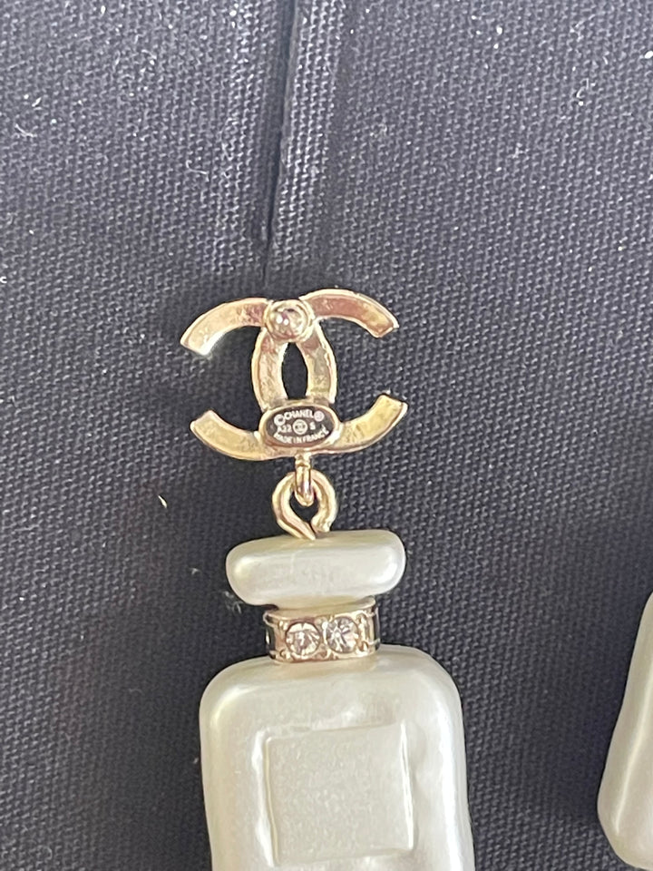 Chanel 22S Collection Number 5 Perfume Bottle Earrings