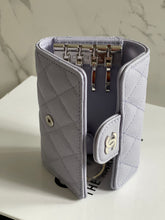 Load image into Gallery viewer, Chanel 21K Purple Lilac Caviar SHW 4 Keys Card Holder
