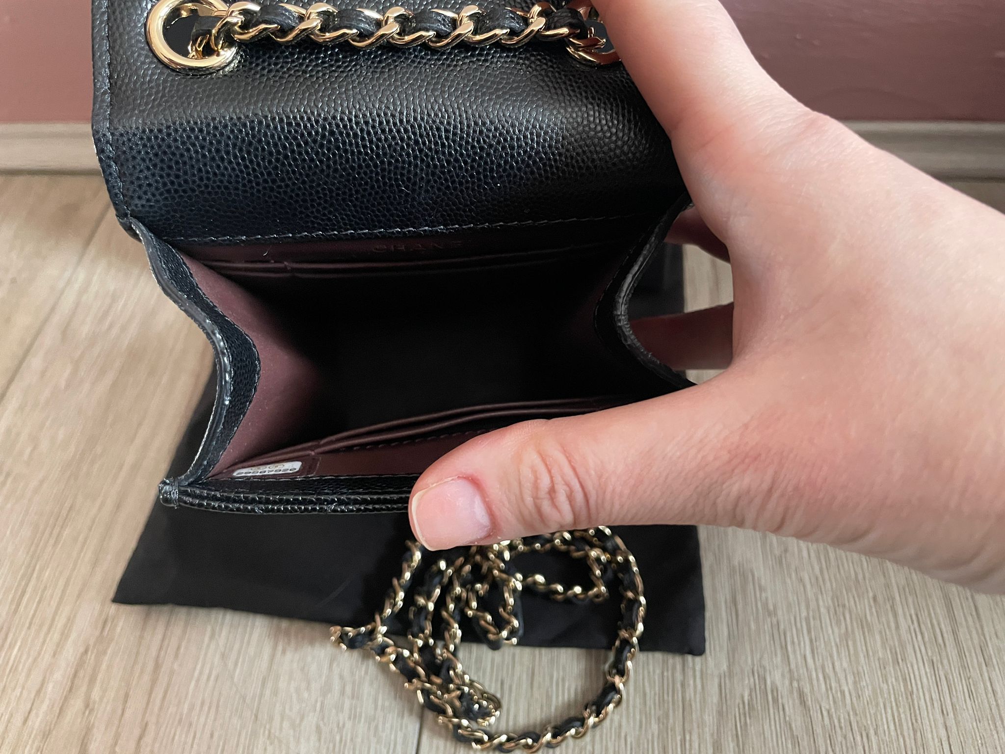 Chanel 22K Coco First Mini Clutch with Chain in Dark Beige Caviar LGHW   Brands Lover