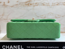 Load image into Gallery viewer, Chanel 21P Avocado Green Caviar Champagne Gold hardware Small Timeless Classic Double Flap Bag
