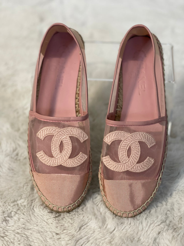 Chanel Pink Mesh Espadrilles from 19S collection size EU 39