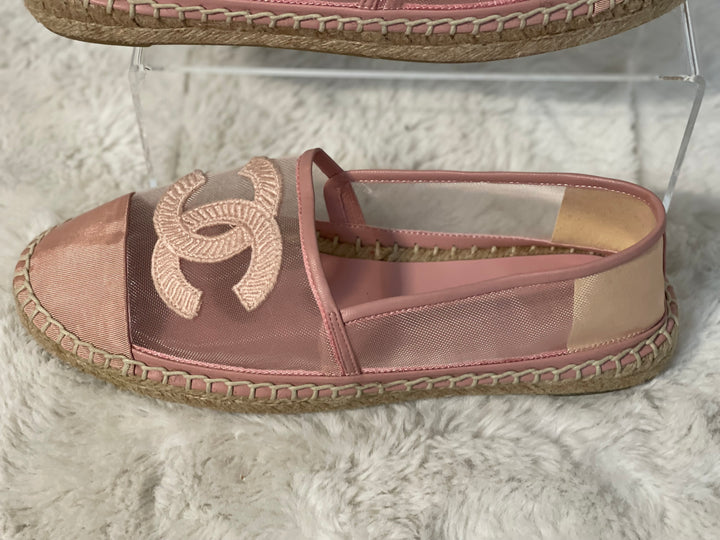 Chanel Pink Mesh Espadrilles from 19S collection size EU 39