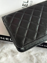 Load image into Gallery viewer, Chanel 22B Collection Black Caviar LGHW Classic Wallet on chain (WOC)
