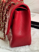 Load image into Gallery viewer, Chanel 19B Red Caviar LGHW Jumbo Timeless Classic Double Flap Bag
