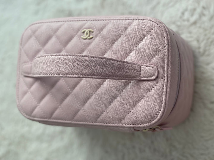 Chanel 21S pink caviar LGHW Large Vanity case