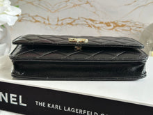 Load image into Gallery viewer, Chanel 22B Collection Black Caviar LGHW Classic Wallet on chain (WOC)
