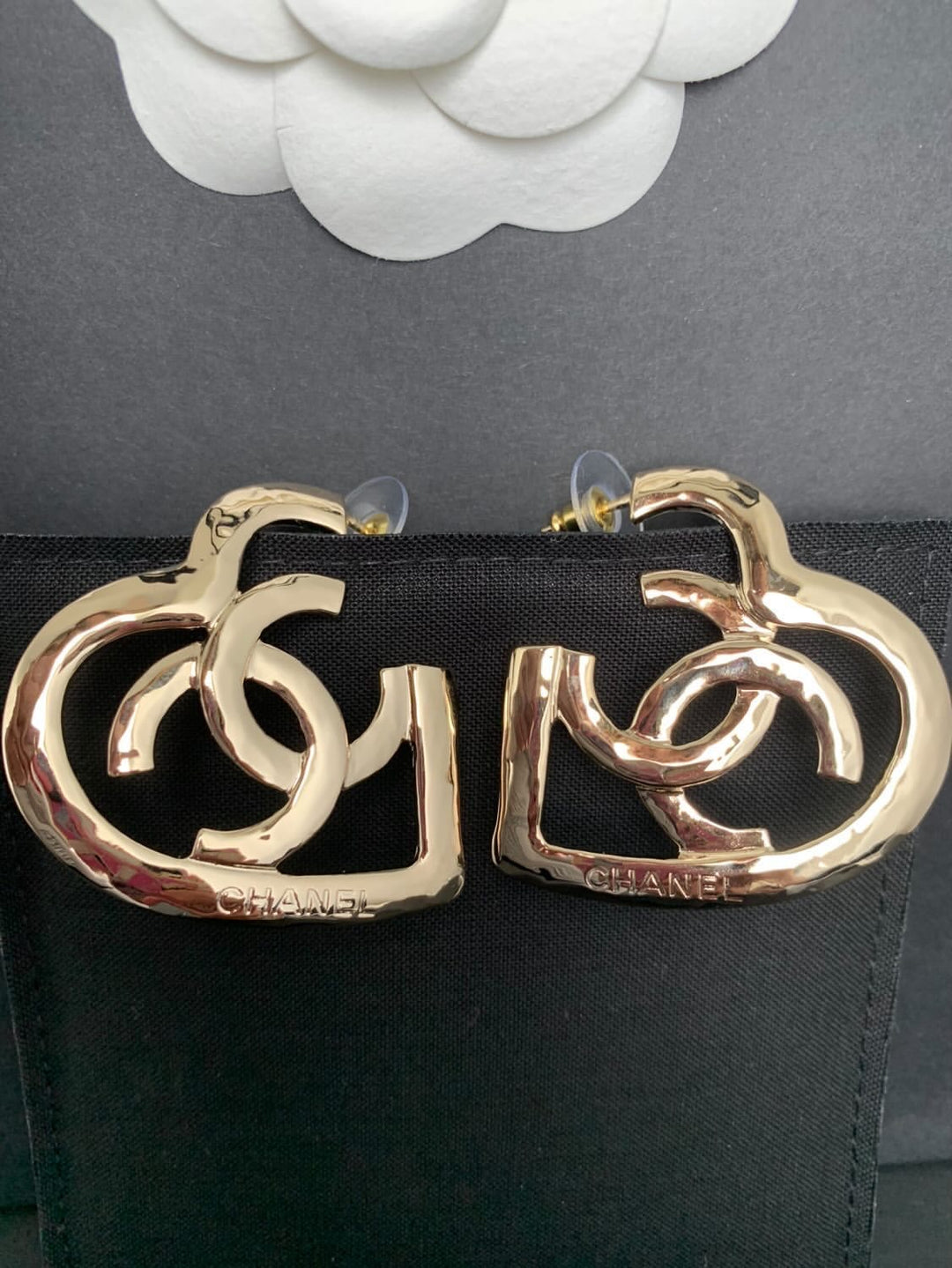 Chanel Heart Large Earrings
